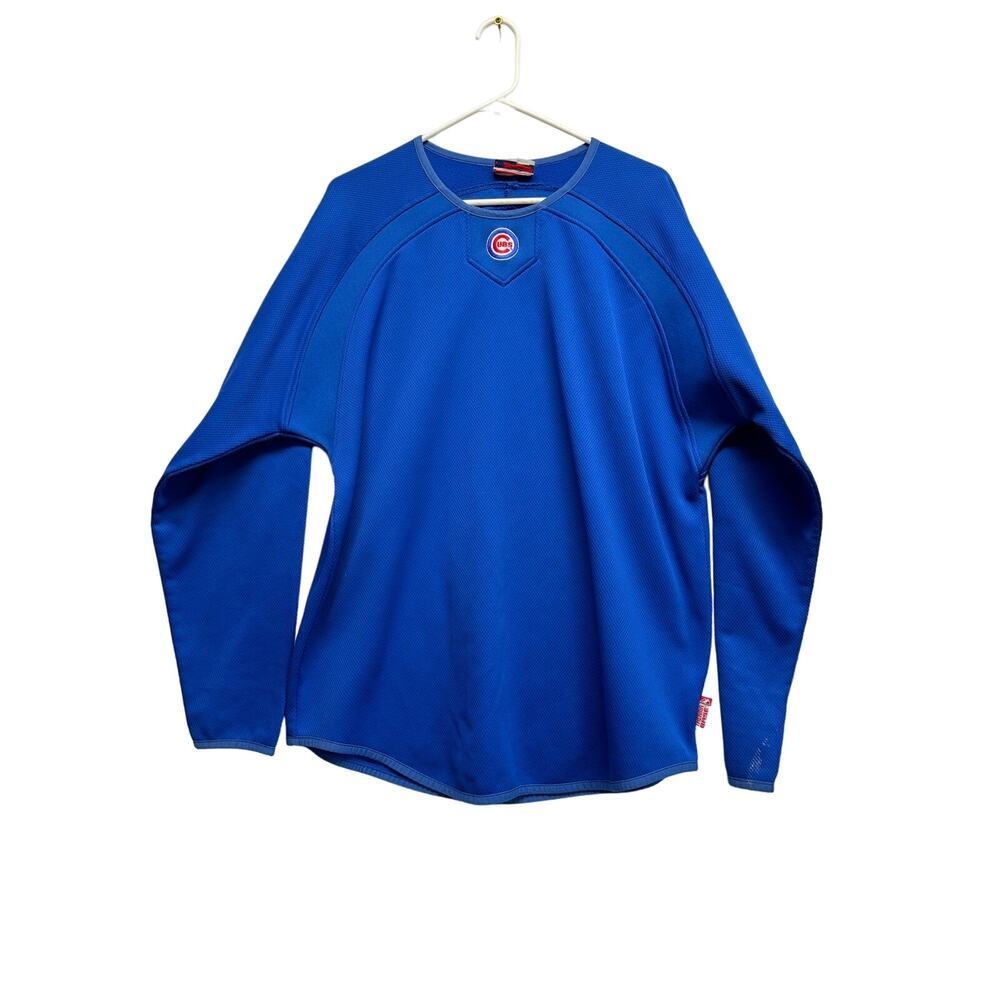 Vintage 90s Chicago Cubs Majestic Mock Neck Long Sleeve Therma base READ XXL‎